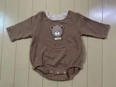 アプレレクール　クマ刺繍ロンパース 70cm