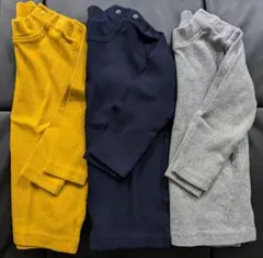 【新品】ユニクロ リブハイネックT 90 セット