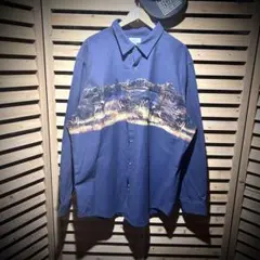 Croft & Barrow 風景プリント長袖シャツ