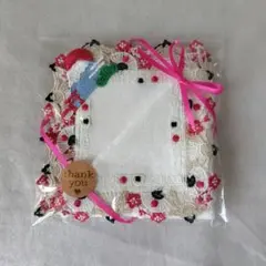 近沢レース店 タオルハンカチ どすこい日本 ホワイト