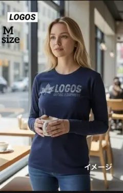 美品　LOGOS 長袖Tシャツ ネイビー