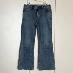 【美品】GUスリムフレアジーンズ XLサイズ 丈標準 ブルー