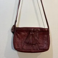 イビザ　赤レザー　オーストリッチパッチワークポシェットのサムネイル