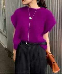 2606090 Ameri BACK TUCK ANGOLA VEST パープのサムネイル