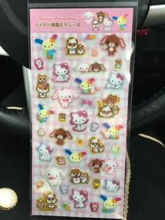 正規品 サンリオ ラメ入り樹脂盛りシール