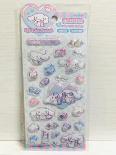 海外正規品　サンリオ　シナモロール　シナモン　シャカシャカシール　ぷっくりシール