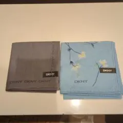 DKNY ハンカチ 2枚セット グレー ブルーのサムネイル