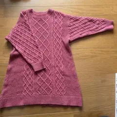 120 ユニクロ　ケーブルニットワンピース