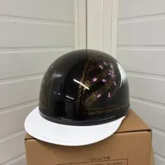 カスタムペイントヘルメット半キャップヒョウ柄アニマル柄rady金レディ