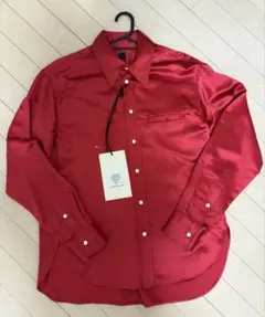 OUAT オフィスシャツ RED サイズ3 ヴィンテージサテン 試着のみ
