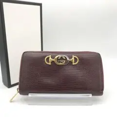 正規品　極美品　グッチ財布　グッチズゥミ　グッチインターロッキングG リザード