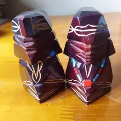 木製彫刻 伝統的なインテリア 2体セット