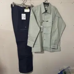 RAKAN カーゴパンツ　w79 L 上下　作業着　高級 激安 昭和レトロ 夏