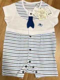 【新品タグ付き】RITTA & LUCA ネクタイ付き ボーダー 半袖ロンパース