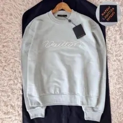 新品タグ付　25AW　ルイヴィトン　エンブロイダリー　トレーナー　刺繍　水色　L