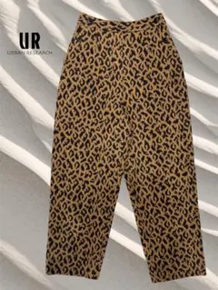 美品 アーバンリサーチ ヒョウ柄 テーパードパンツ フリーサイズ　UR 後ろゴム