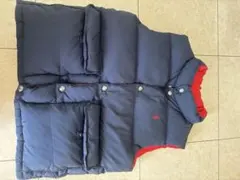 ラルフローレン　リバーシブルダウンベスト ネイビー/レッド