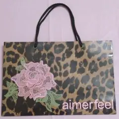 aimerfeel 薔薇柄 ヒョウ柄 ショッパー ショップ袋 平成ギャル y2kのサムネイル