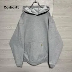 Carhartt 肉厚 裏起毛 ワンポイント グレー オーバーサイズ パーカー