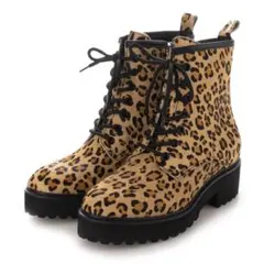 あしながおじさん ヒョウ柄 レオパード ショートブーツ 靴 新品