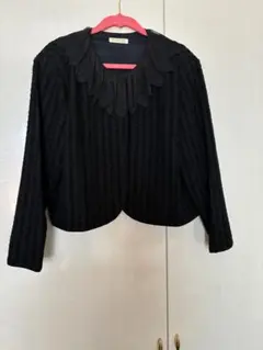 PEYTON PLACE レース襟ボレロ M ブラック