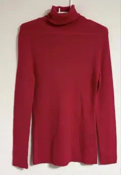 UNIQLO ユニクロ タートルネック リブニット セーター　レッド XL