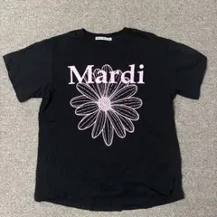 Mardi Mercredi フラワーロゴ Tシャツ ブラックのサムネイル
