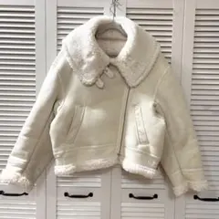 美品人気商品　MERCURYDUOフェイクムートンビッグカラーボンバージャケット