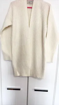 ROPE リブニットカーディガン ホワイトのサムネイル