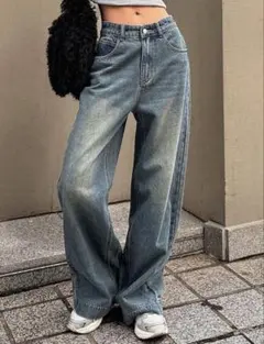 ワイドレッグジーンズ レディース