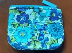 Vera Bradley キルティング ポーチ ブルー 花柄のサムネイル