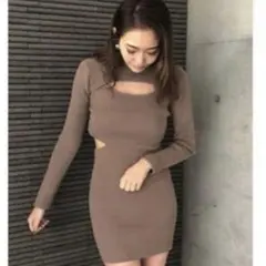ENVYM リブニット ミニワンピースのサムネイル