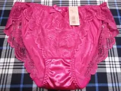 【エメフィール】『フラワー刺繍・レースショーツ/ピンク〈M〉』◎超光沢⭐︎激レア