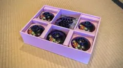 茶碗蒸し用陶器セット　　ゆず黒鉄仙