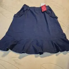 値下げしました新品　アンドラブ ダークデニム フレアスカート薄起毛