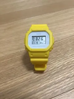 CASIO G-SHOCK DW-5600系 イエロー デジタル腕時計 動作品