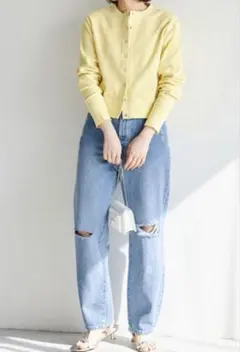 Le Denim クラッシュカーブデニムパンツのサムネイル