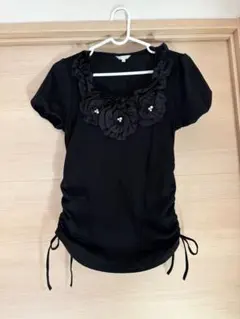 tobechic 黒　半袖　カットソー　半袖Tシャツ レディースMのサムネイル
