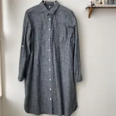 ⭐️無印　シャツチュニックワンピース　Mサイズ
