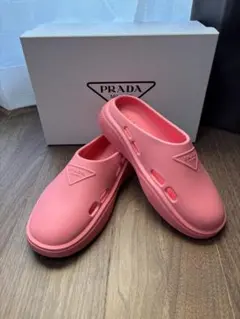 PRADA プラダ ラバー サンダル ピンク