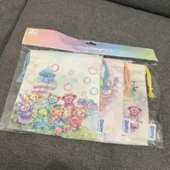 ディズニー ♡ ダッフィーフレンズ カラフルハピネス　巾着3枚セット