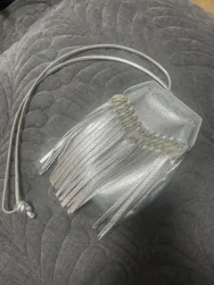 シルバー フリンジ レザー ショルダーバッグ　NOMADIS