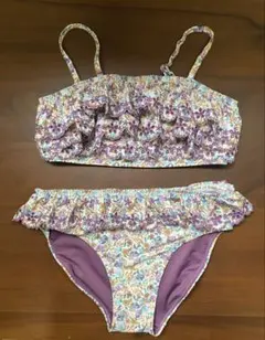 next 花柄フリルビキニ 8yrs. 120〜130cm 紫系