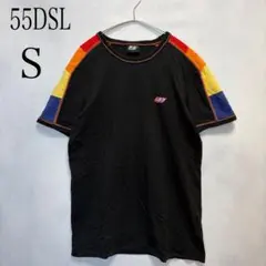 55DSL 55ディーエスエル Tシャツ 半袖 ディーゼル 切替 S黒/多色