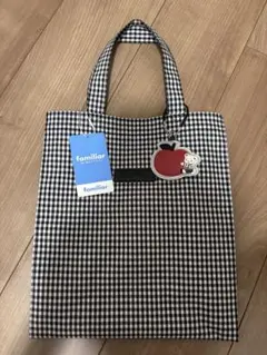 familiar トートバッグ(黒)ギンガムチェック 大のサムネイル