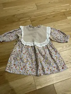 花柄　ワンピース エプロン　セット