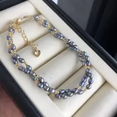 淡水バロックパール ブレスレット 2連