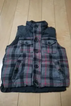 babyGap チェック柄ダウンベスト (90cm)