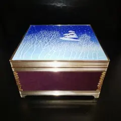 新品！昭和レトロ 七宝焼き・作家物 【宝石箱】オルゴール「マイウェイ」付き