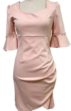 ETOILE KOBE ピンク フレアスリーブドレス